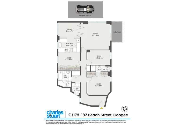Floorplan of Homely apartment listing, 21/178-182 Beach Street, Coogee NSW 2034