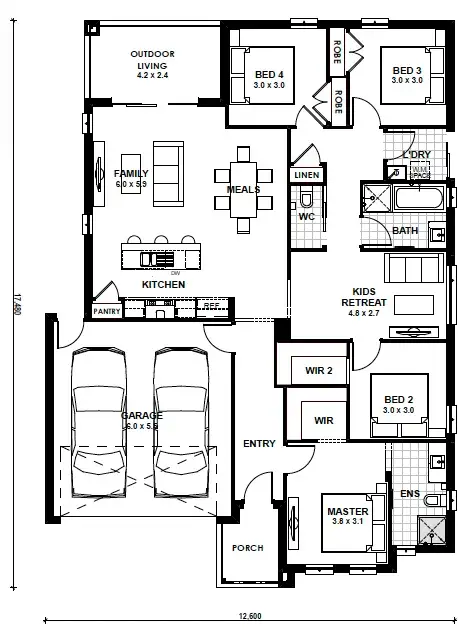 Floorplan of Homely house listing, Lot 3090 Hardys Road, Clyde North VIC 3978
