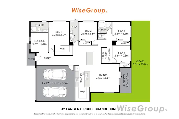 Floorplan of Homely house listing, 42 Langer Circuit, Cranbourne VIC 3977