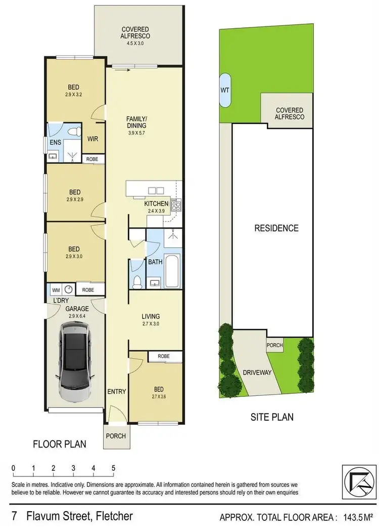 Floorplan of Homely semi-detached listing, 7 Flavum Street, Fletcher NSW 2287