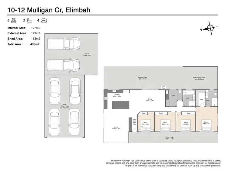 Floorplan of Homely house listing, 10-12 Mulligan Crescent, Elimbah QLD 4516