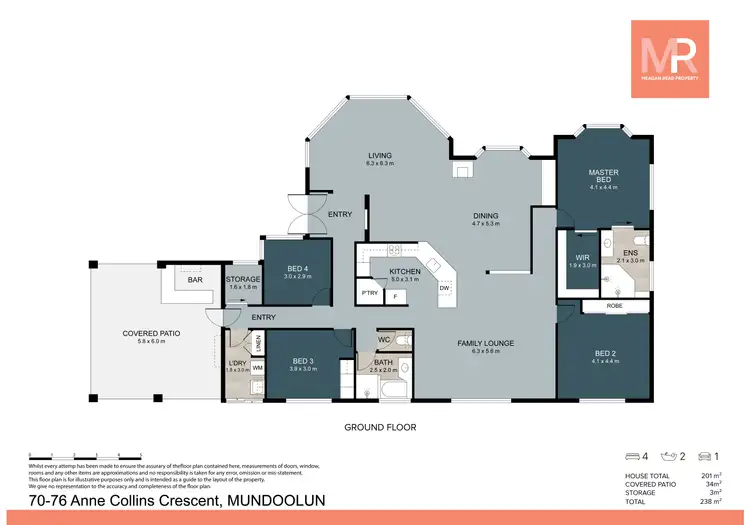 Floorplan of Homely house listing, 70-76 Anne Collins Crescent, Mundoolun QLD 4285