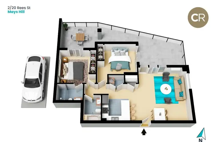 Floorplan of Homely unit listing, 2/20 Rees Street, Mays Hill NSW 2145