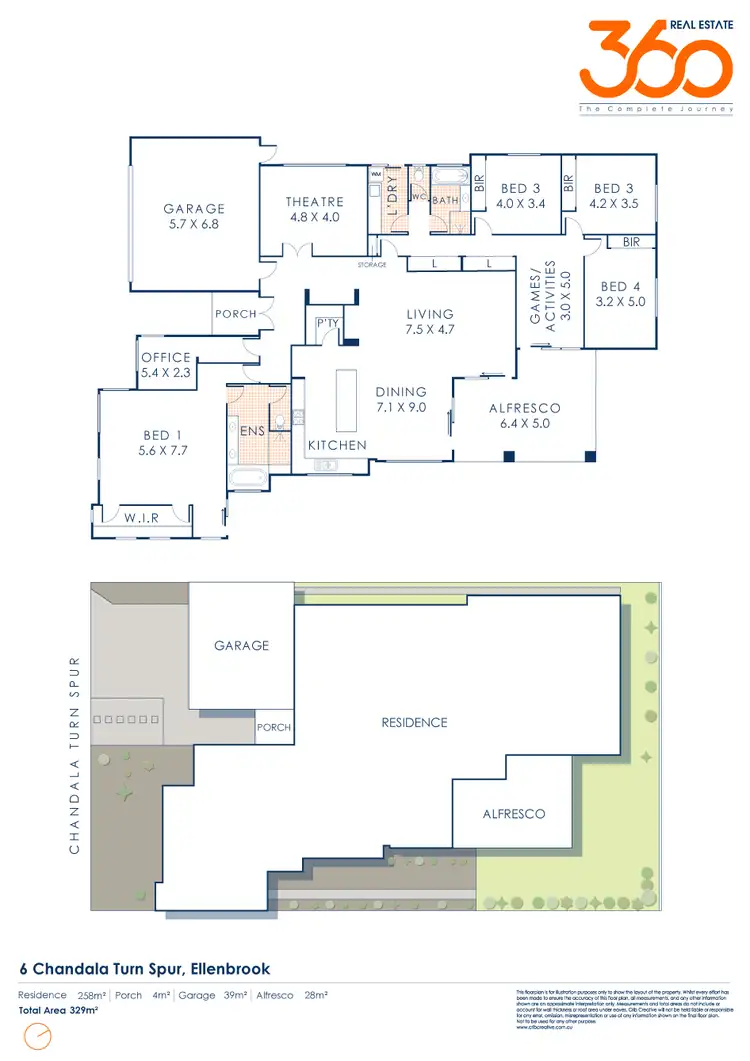 Floorplan of Homely house listing, 6 Chandala Turn, Ellenbrook WA 6069