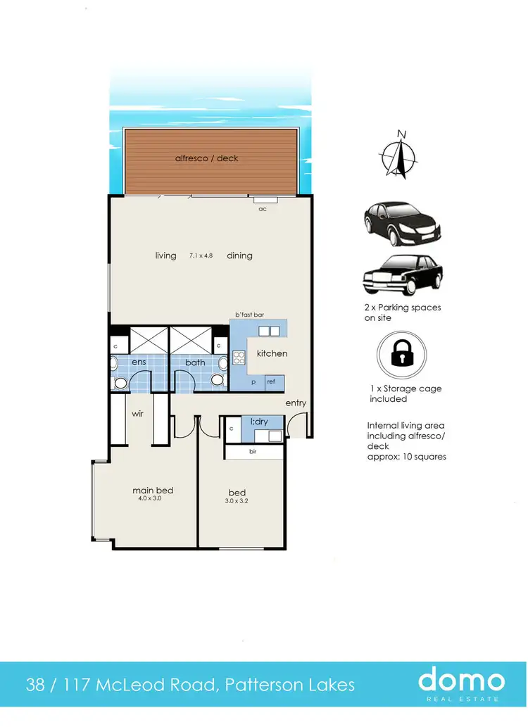 Floorplan of Homely apartment listing, 38/117 McLeod Road, Patterson Lakes VIC 3197