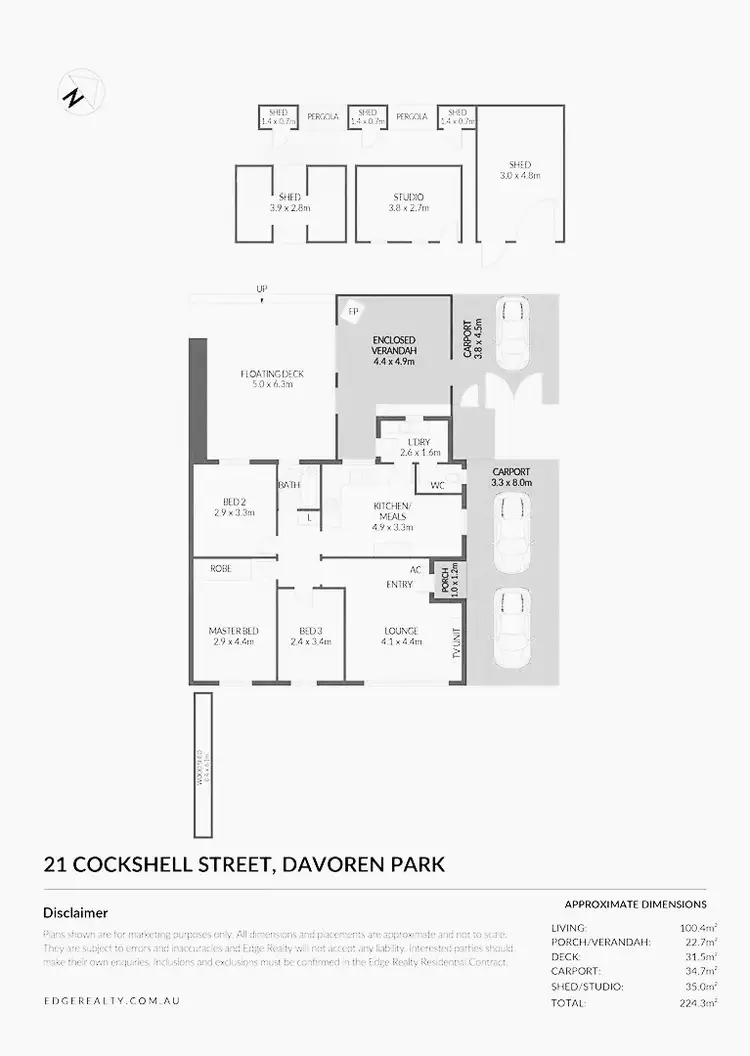 Floorplan of Homely semi-detached listing, 21 COCKSHELL STREET, Davoren Park SA 5113