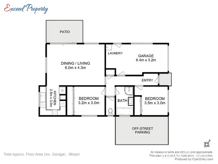 Floorplan of Homely villa listing, 1/13 Parsonage Place, Rokeby TAS 7019