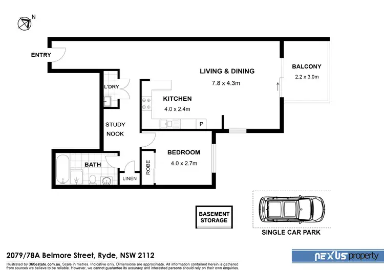 Floorplan of Homely apartment listing, 2079/78A Belmore Street, Ryde NSW 2112