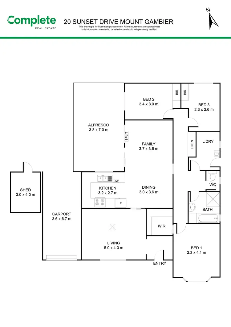 Floorplan of Homely house listing, 20 SUNSET DRIVE, Mount Gambier SA 5290