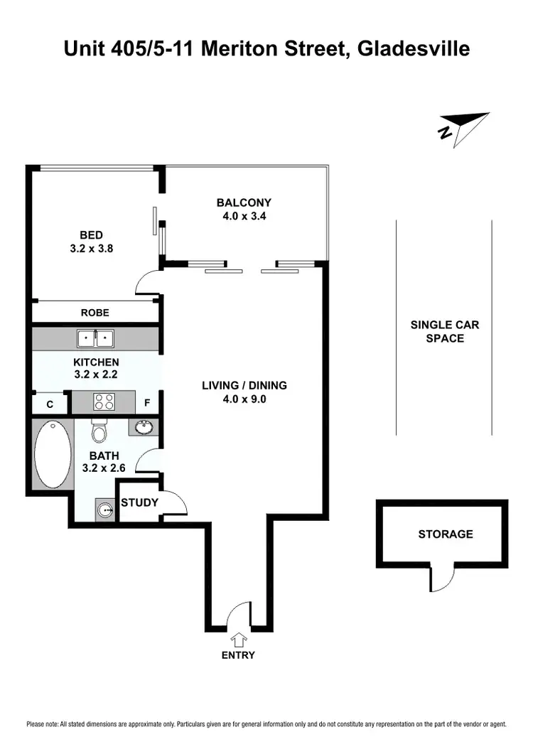 Floorplan of Homely apartment listing, 405/5-11 Meriton Street, Gladesville NSW 2111