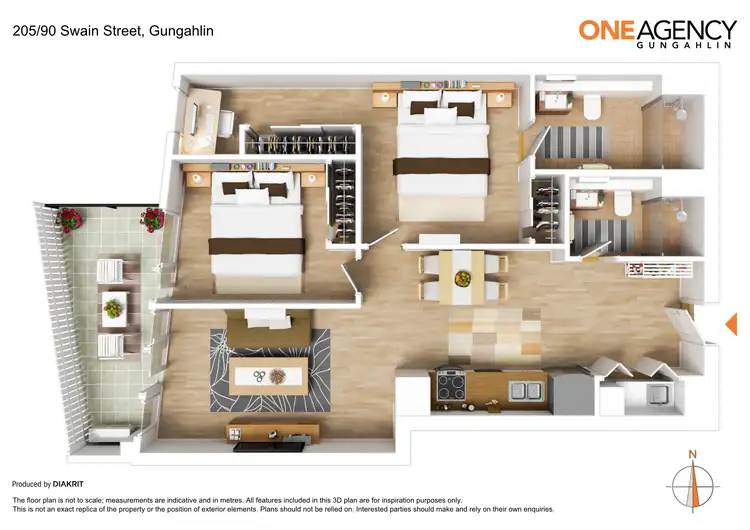 Floorplan of Homely apartment listing, 205/90 Swain Street, Gungahlin ACT 2912