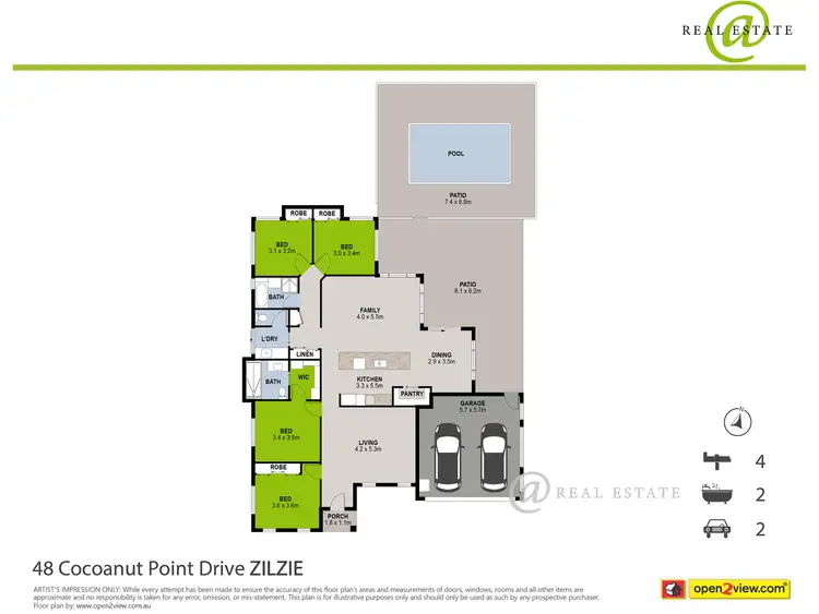 Floorplan of Homely house listing, 48 Cocoanut Point Drive, Zilzie QLD 4710