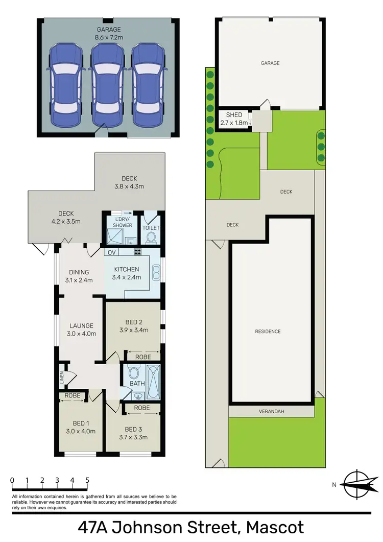 Floorplan of Homely land listing, 47A Johnson Street, Mascot NSW 2020