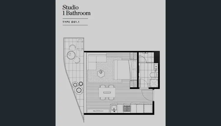 Floorplan of Homely apartment listing, 608/130 Dudley Street, West Melbourne VIC 3003