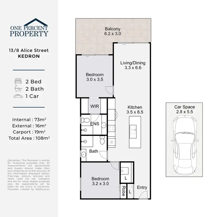 Floorplan of Homely apartment listing, 13/8 Alice Street, Kedron QLD 4031