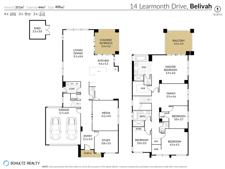 Floorplan of Homely house listing, 14 Learmonth Drive, Belivah QLD 4207