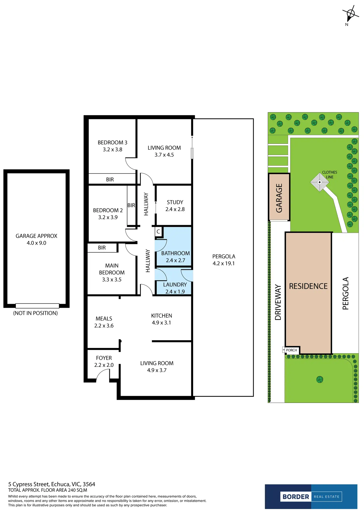 Floorplan of Homely house listing, 5 Cypress Street, Echuca VIC 3564