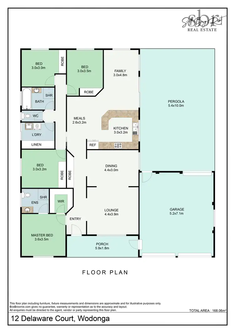 Floorplan of Homely house listing, 12 DELAWARE COURT, Wodonga VIC 3690