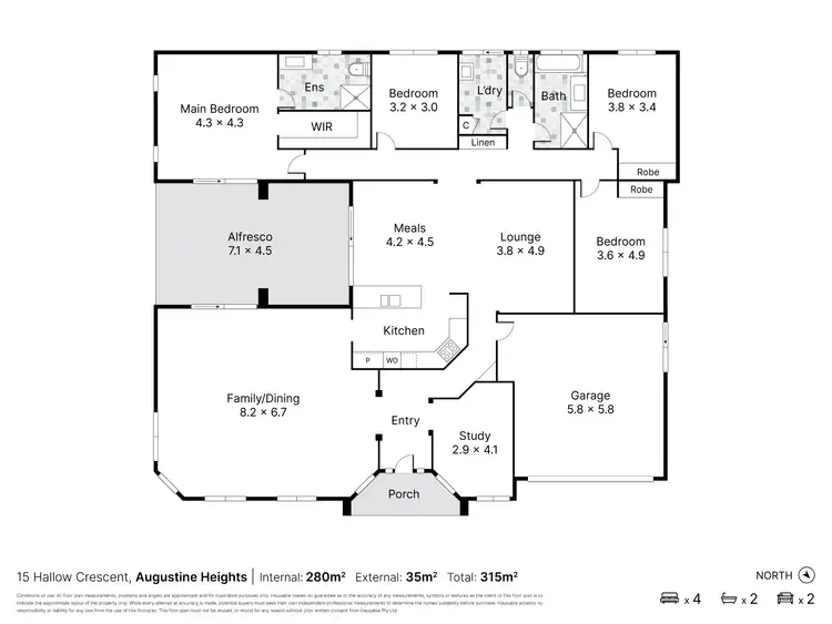Floorplan of Homely house listing, 15 Hallow Crescent, Augustine Heights QLD 4300