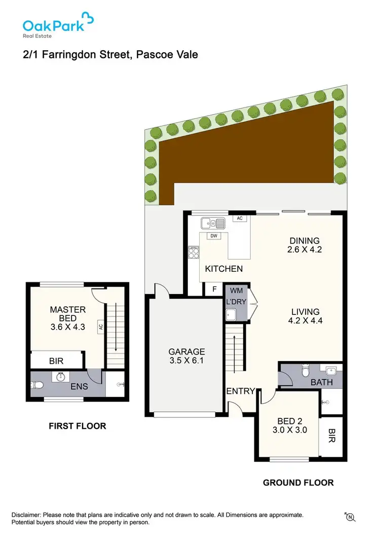 Floorplan of Homely townhouse listing, 2/1 Farringdon Street, Pascoe Vale VIC 3044