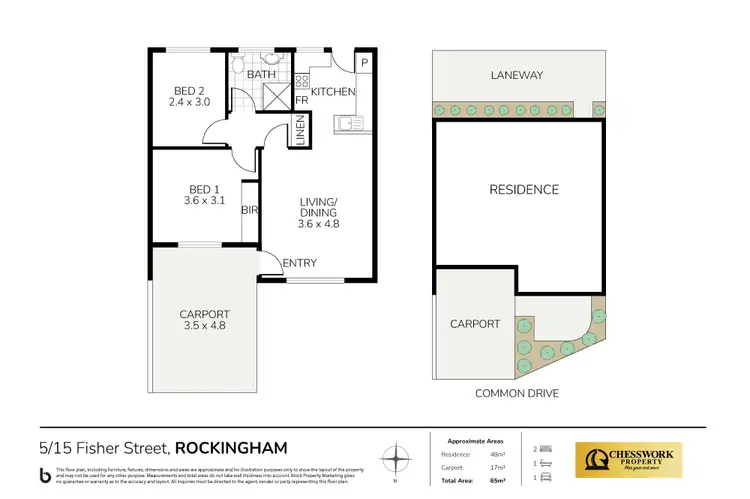 Floorplan of Homely unit listing, 5/15 Fisher Street, Rockingham WA 6168