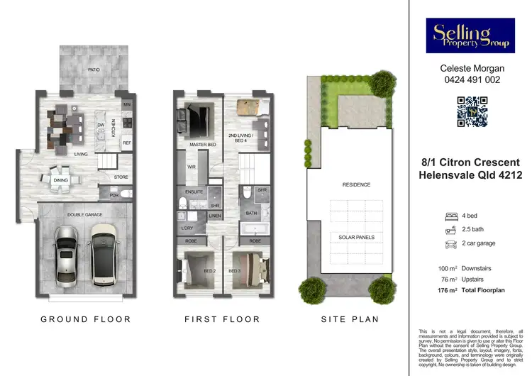 Floorplan of Homely townhouse listing, 8/1 Citron Crescent, Helensvale QLD 4212
