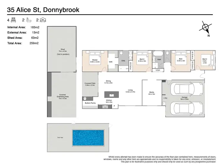 Floorplan of Homely house listing, 35 Alice Street, Donnybrook QLD 4510