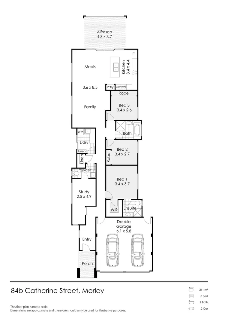 Floorplan of Homely house listing, 84B Catherine Street, Morley WA 6062