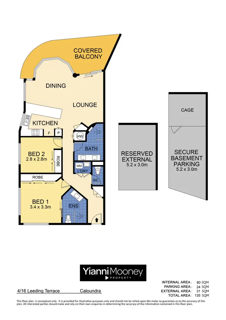 Floorplan of Homely apartment listing, 4/16 Leeding Terrace, Caloundra QLD 4551