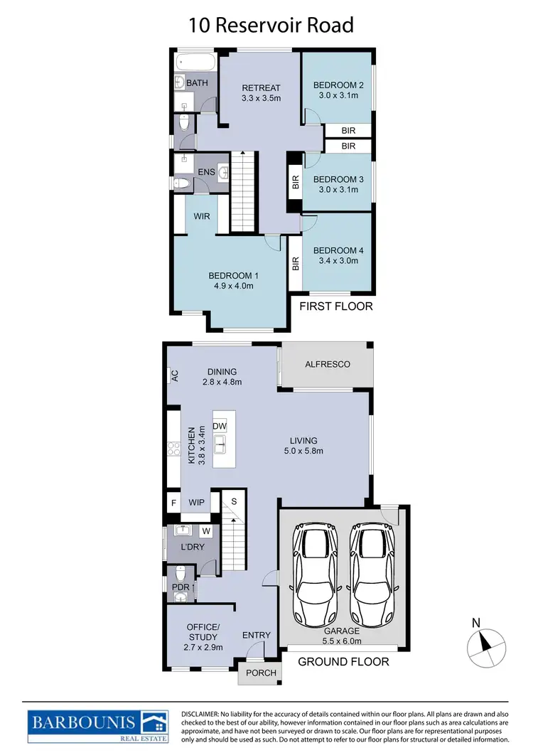 Floorplan of Homely house listing, 10 Reservoir Road, Fraser Rise VIC 3336