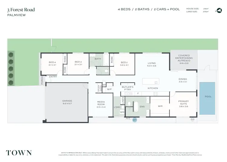 Floorplan of Homely house listing, 3 Forest Road, Palmview QLD 4553