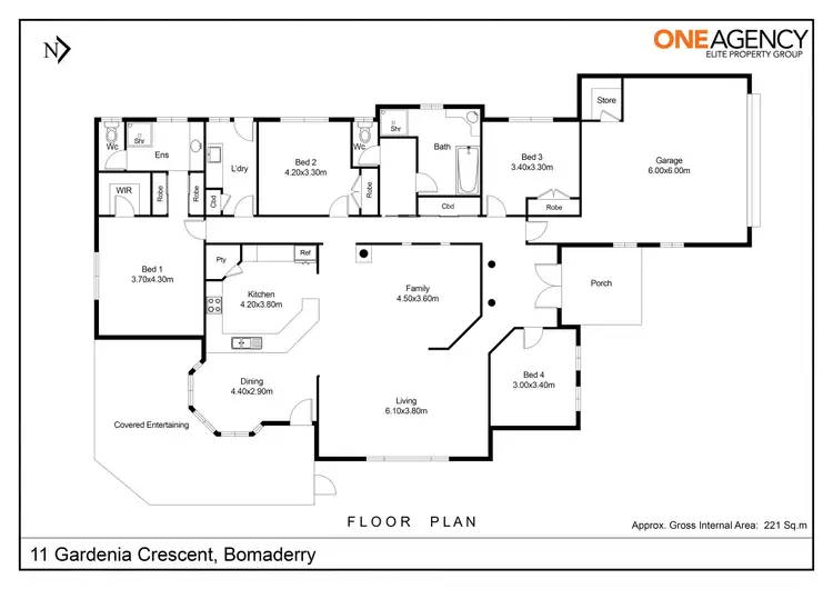 Floorplan of Homely house listing, 11 Gardenia Crescent, Bomaderry NSW 2541