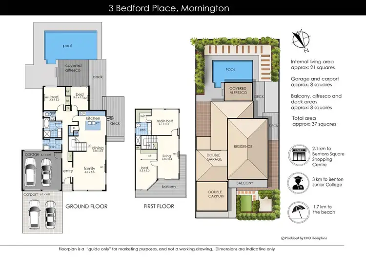 Floorplan of Homely house listing, 3 Bedford Place, Mornington VIC 3931