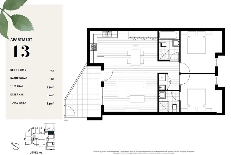 Floorplan of Homely apartment listing, 13/114 Great Western Highway, Westmead NSW 2145