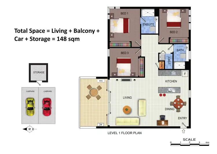 Floorplan of Homely apartment listing, 93/10 Thynne street, Bruce ACT 2617