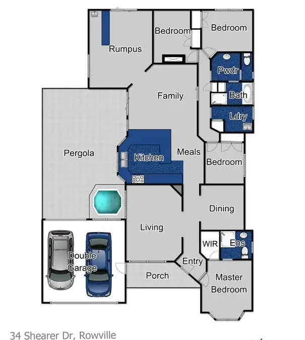 Floorplan of Homely house listing, 34 Shearer Drive, Rowville VIC 3178