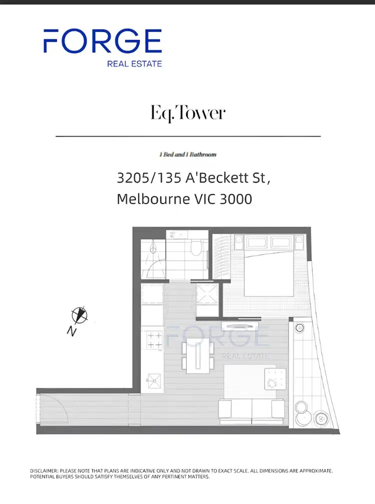 Floorplan of Homely apartment listing, 3205/135 A'Beckett Street, Melbourne VIC 3000