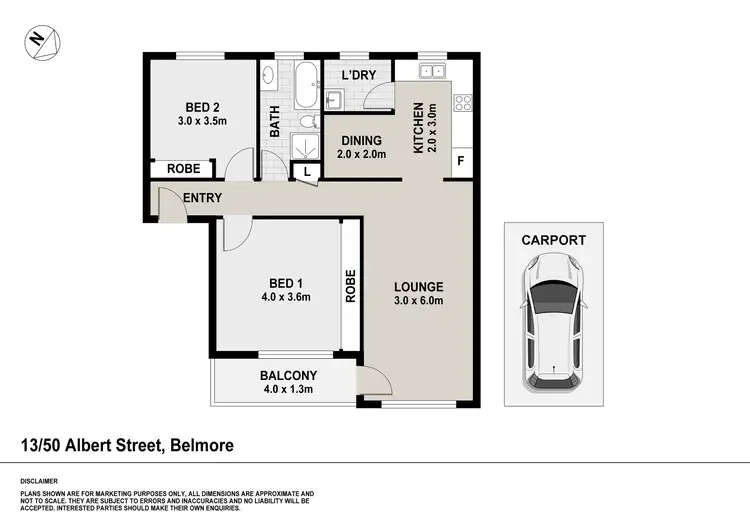 Floorplan of Homely unit listing, 13/50 Albert Street, Belmore NSW 2192