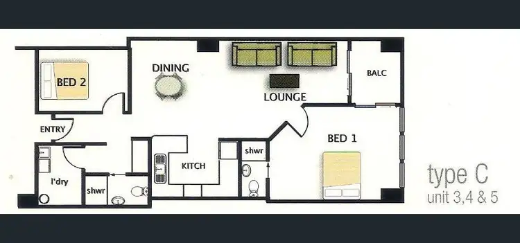 Floorplan of Homely apartment listing, 154/65 King William Street, Adelaide SA 5000