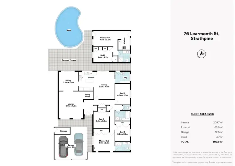 Floorplan of Homely house listing, 76 Learmonth Street, Strathpine QLD 4500