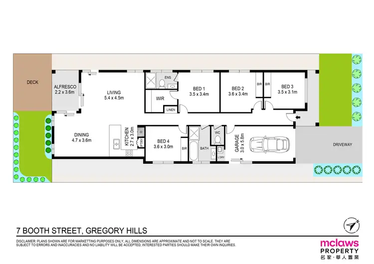 Floorplan of Homely house listing, 7 Booth Street, Gregory Hills NSW 2557