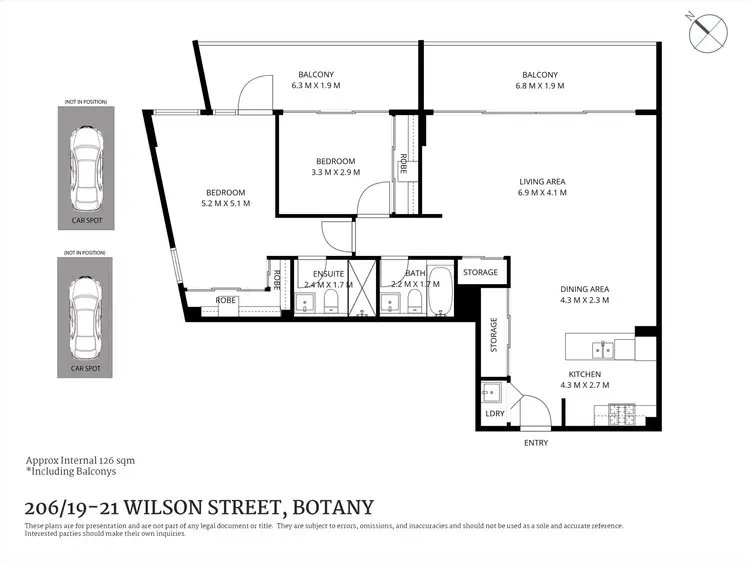 Floorplan of Homely unit listing, 206/19-21 Wilson Street, Botany NSW 2019