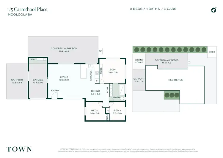 Floorplan of Homely unit listing, 1/5 Carrothool Place, Mooloolaba QLD 4557