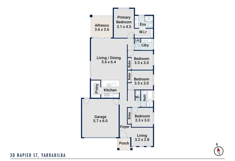 Floorplan of Homely house listing, 30 Napier Crescent, Yarrabilba QLD 4207