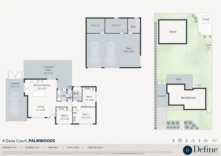 Floorplan of Homely house listing, 4 Dana Court, Palmwoods QLD 4555