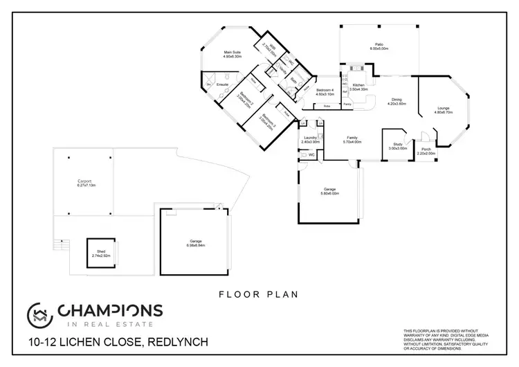 Floorplan of Homely house listing, 10-12 Lichen Close, Redlynch QLD 4870