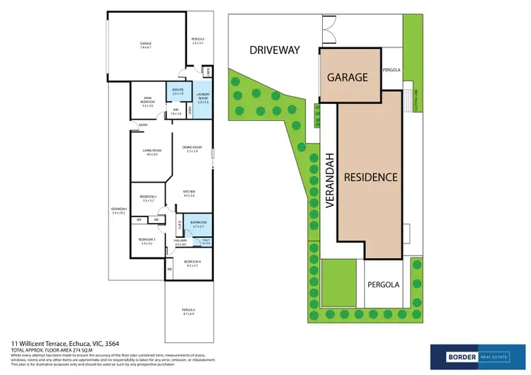 Floorplan of Homely house listing, 11 Willicent Terrace, Echuca VIC 3564