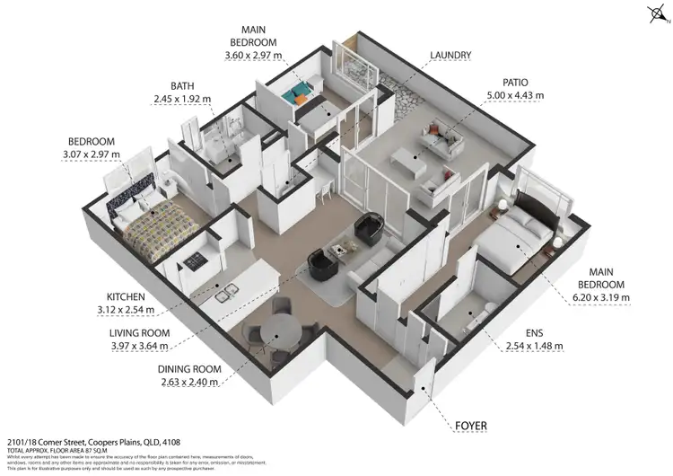 Floorplan of Homely apartment listing, 2101/18 Comer Street, Coopers Plains QLD 4108