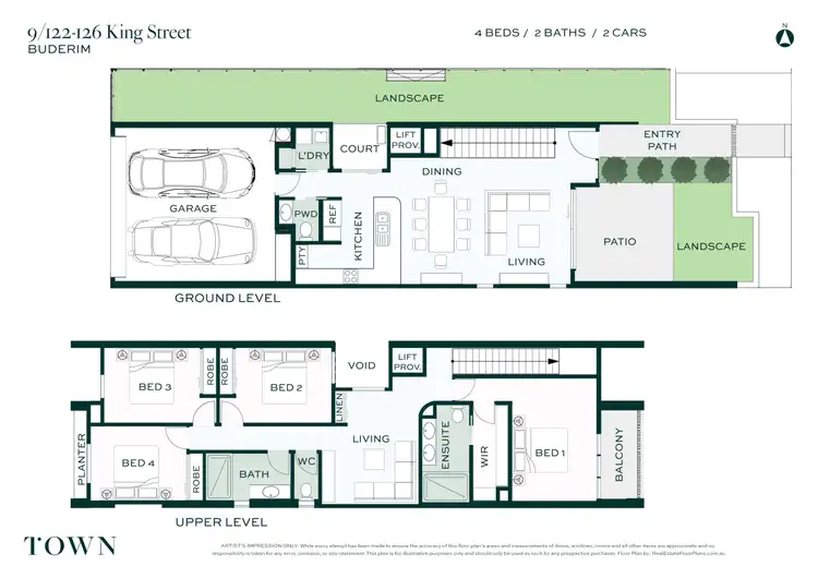 Floorplan of Homely townhouse listing, 9/122-126 King Street, Buderim QLD 4556
