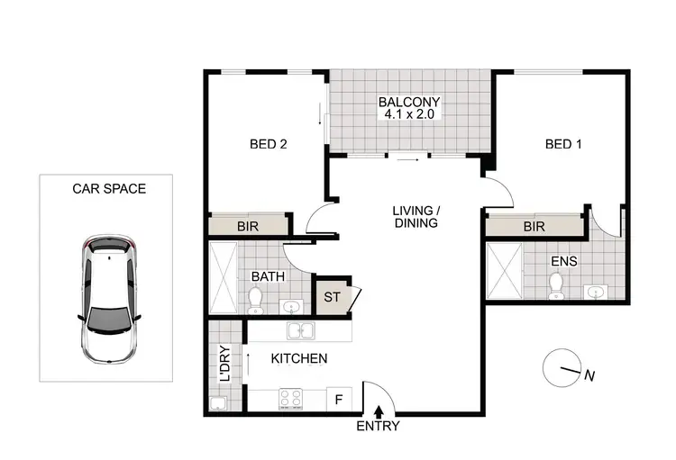 Floorplan of Homely apartment listing, 448/351 George Street, Waterloo NSW 2017